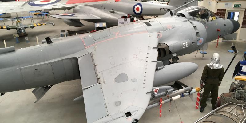 Newark Air Museum inside aircraft display